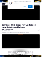 Coinbase CEO Drops Key Update on New Stablecoin Listings - U.Today