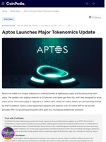 Aptos Launches Major Tokenomics Update