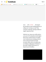 DeFi News: Crypto Lender Aave to Roll Out Savings App with 5%+ Yield on Apple's App Store