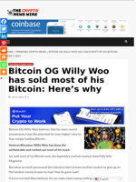 Bitcoin OG Willy Woo has sold most of his Bitcoin: Here’s why - The Crypto News Wire
