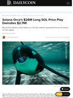 Solana Orca’s $26M Long SOL Price Play Dwindles $2.7M! - DailyCoin