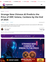 Strange Chinese AI Predicts XRP, Solana and Cardano Prices