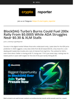 BlockDAG Turbo’s Burns Could Fuel 200x Rally From $0.0005 While ADA Struggles Near $0.30 & XLM Stalls