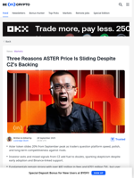 Here's Why ASTER Price Dropped 20% This Week