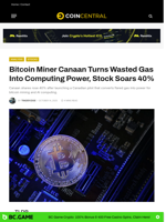 Bitcoin Miner Canaan Turns Wasted Gas Into Computing Power, Stock Soars 40% - CoinCentral