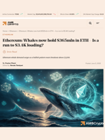 Ethereum: Whales now hold $365mln in ETH – Is a run to $3.4K loading? - AMBCrypto