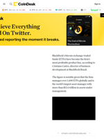 Bitcoin ETFs Are Now BlackRock’s Top Revenue Source, Exec Says  