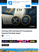 Final Spot XRP And Solana ETF Amendments Expected This Week