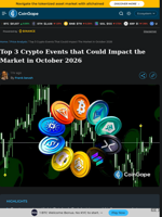 Top 3 Crypto Events that Could Impact the Market in October 2026
