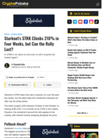 Starknet's STRK Climbs 210% in Four Weeks, but Can the Rally Last?