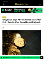 Grayscale Says Altcoin Prices May Offer Entry Points After Deep Market Pullback
