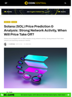 Solana (SOL) Price Prediction & Analysis: Strong Network Activity, When Will Price Take Off? - CoinCentral