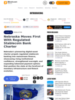 Nebraska Moves First With Regulated Stablecoin Bank Charter – Regulation Bitcoin News