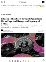 Bitcoin Takes Step Towards Quantum Fix as Experts Diverge on Urgency of Threat - Decrypt