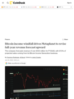 Bitcoin income windfall drives Metaplanet to revise full-year revenue forecast upward