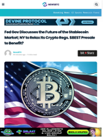 Fed Discusses the Stablecoin Market; NY to Ease on Crypto. $BEST Presale to Benefit?