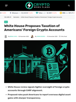 White House Proposes Taxation of Americans’ Foreign Crypto Accounts - Crypto News Flash