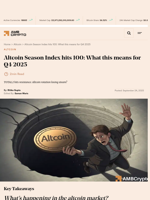 Altcoin Season Index hits 100: What this means for Q4 2025 - AMBCrypto