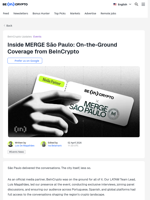 Inside MERGE São Paulo: On-the-Ground Coverage from BeInCrypto - BeInCrypto