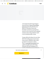 Trump's Memecoin Dinner Draws Crowded Cast of Democratic Protesters from Congress