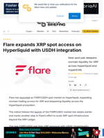 Flare expands XRP spot access on Hyperliquid with USDH integration