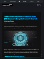 LINK Price Prediction: Chainlink Eyes $19 Recovery Despite Current Bearish Momentum - Blockchain.News