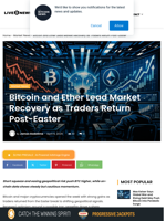 Bitcoin and Ether Lead Market Recovery as Traders Return Post-Easter | Live Bitcoin News