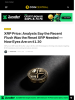 XRP Price: Analysts Say the Recent Flush Was the Reset XRP Needed — Now Eyes Are on $1.30 - CoinCentral