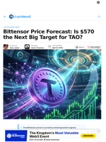 Bittensor Price Forecast: TAO Price Eyes $570 in This Cycle