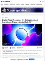 Digital Asset Treasuries Are Collapsing: Lost Confidence Triggers Market Sell-Off - BeInCrypto