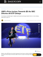 XRP’s Price Inches Towards $3 As SEC Ditches All ETF Delays - DailyCoin
