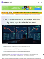 XRP ETF inflows could exceed $8.3B by 2026, says Standard Chartered