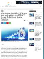 Crypto.com Launches SOL App Campaign with $20,000 BTC Rewards to Boost Solana Trading - CryptoCoin.News