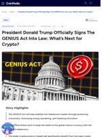 President Donald Trump Officially Signs The GENIUS Act Into Law