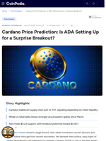 Cardano Price Prediction: Is ADA Setting Up for a Surprise Breakout?