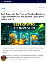 Best Crypto to Buy Now as Tom Lee Declares Crypto Winter Over and Bitmine Loads $140 Million in ETH
