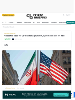 Ceasefire odds for US-Iran talks plummet, April 7 now just 1% YES