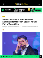 Sam Altman’s Sister Files Amended Lawsuit After Missouri Statute Keeps Part of Case Alive