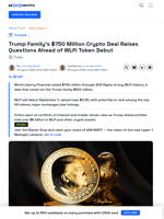 How WLFI Token Could Rewrite Trump's Fortune