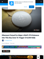 Ethereum Poised For Major Liftoff: ETH Entrance Into This Key Zone To Trigger $18,000 Rally | Bitcoinist.com