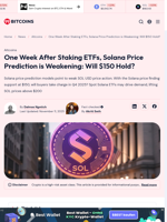 After Staking ETFs, Solana Price Prediction is Weakening