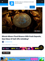 Bitcoin Miners Flood Binance With Fresh Deposits, Next Wave Of Sell-Offs Unfolding? | Bitcoinist.com