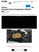Ethereum Hits Major 2025 Year Peak Despite Price Dropping to $3,500