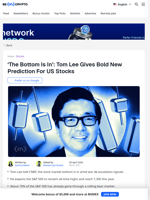Tom Lee Makes Bold Stock Market Prediction: Will It Happen?