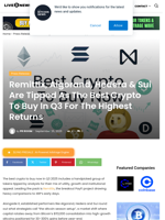 Remittix, Algorand, Hedera & Sui Are Tipped As The Best Crypto To Buy In Q3 For The Highest Returns | Live Bitcoin News