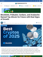 BlockDAG, Polkadot, Cardano, and Avalanche Named Top Altcoin for Future with Real Signs of Growth