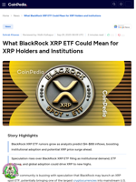 What BlackRock XRP ETF Could Mean for XRP Holders and Institutions