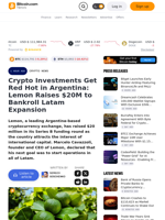 Crypto Investments Get Red Hot in Argentina: Lemon Raises $20M to Bankroll Latam Expansion – Crypto News Bitcoin News