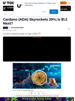 Cardano (ADA) Skyrockets 29%; Is $1.2 Next?