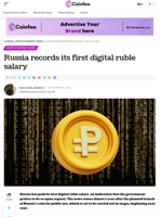 Russia records its first digital ruble salary - Coinfea